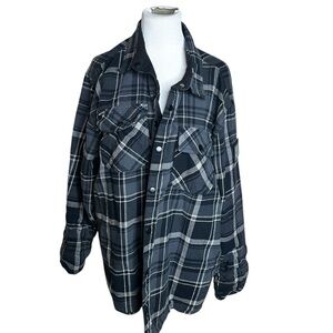 Howitzer Style Men's Reversible Flannel BRIGADE Military Grunt Jacket Black